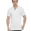 T-Shirts Classic Polo | Classic Polo Men'S White Polo Neck Authentic Fit T-Shirt | 4Ssn 223