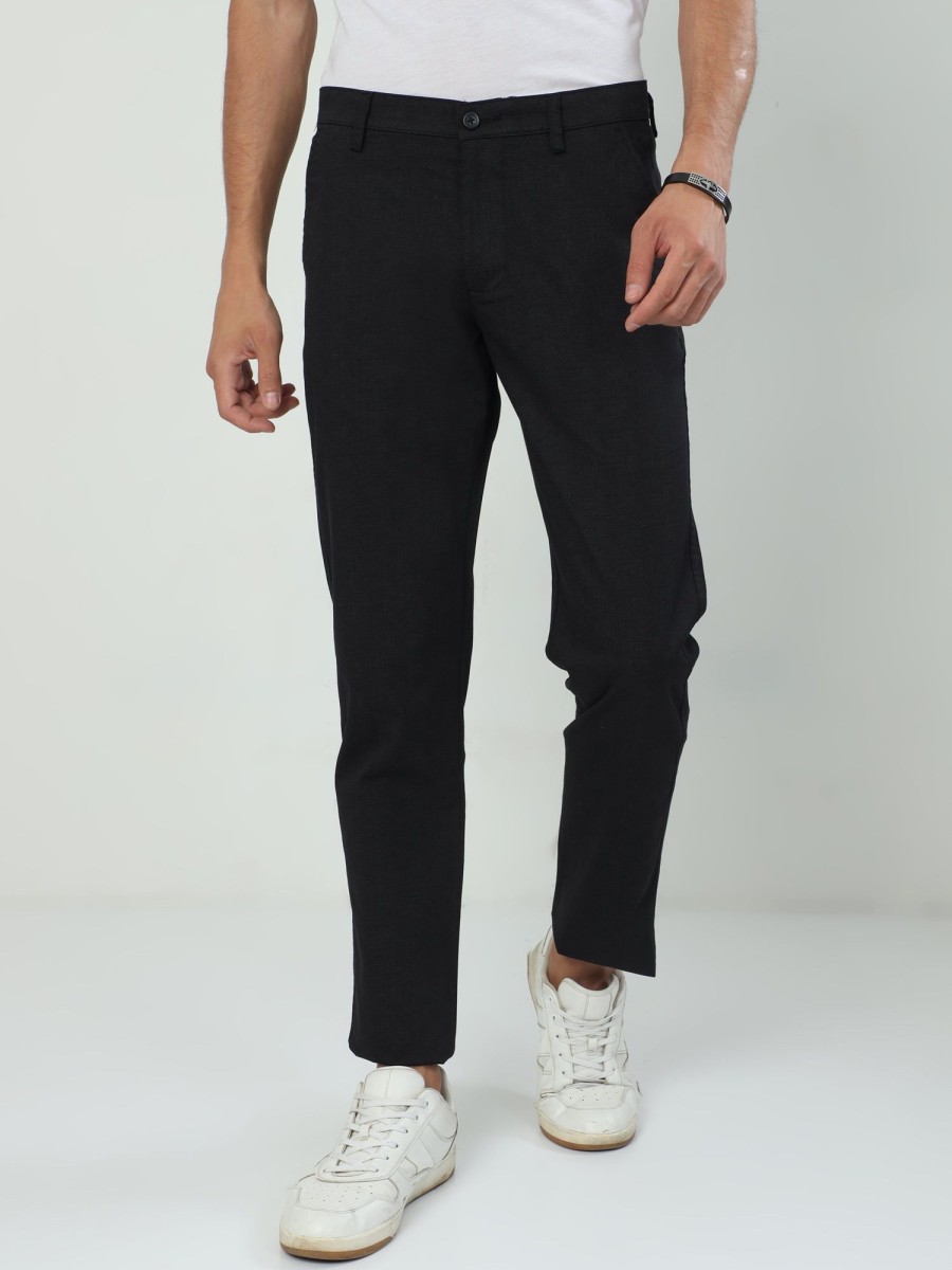 Trousers Classic Polo | Classic Polo Men'S Slim Fit Cotton Trousers | To2-08 C-Blk-Sf-Ly