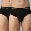 Innerwear Classic Polo | Classic Polo Men'S Modal Solid Briefs | Scarce - Black (Pack Of 2)