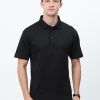 T-Shirts Classic Polo | Classic Polo Mens Cotton Half Sleeves Printed Authentic Fit Polo Neck Black Color T-Shirt | Rare - 03 A Af P