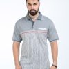 T-Shirts Classic Polo | Classic Polo Mens Cotton Half Sleeves Floral Authentic Fit Polo Neck Grey Color T-Shirt | Carve Polo - 19 A Af P