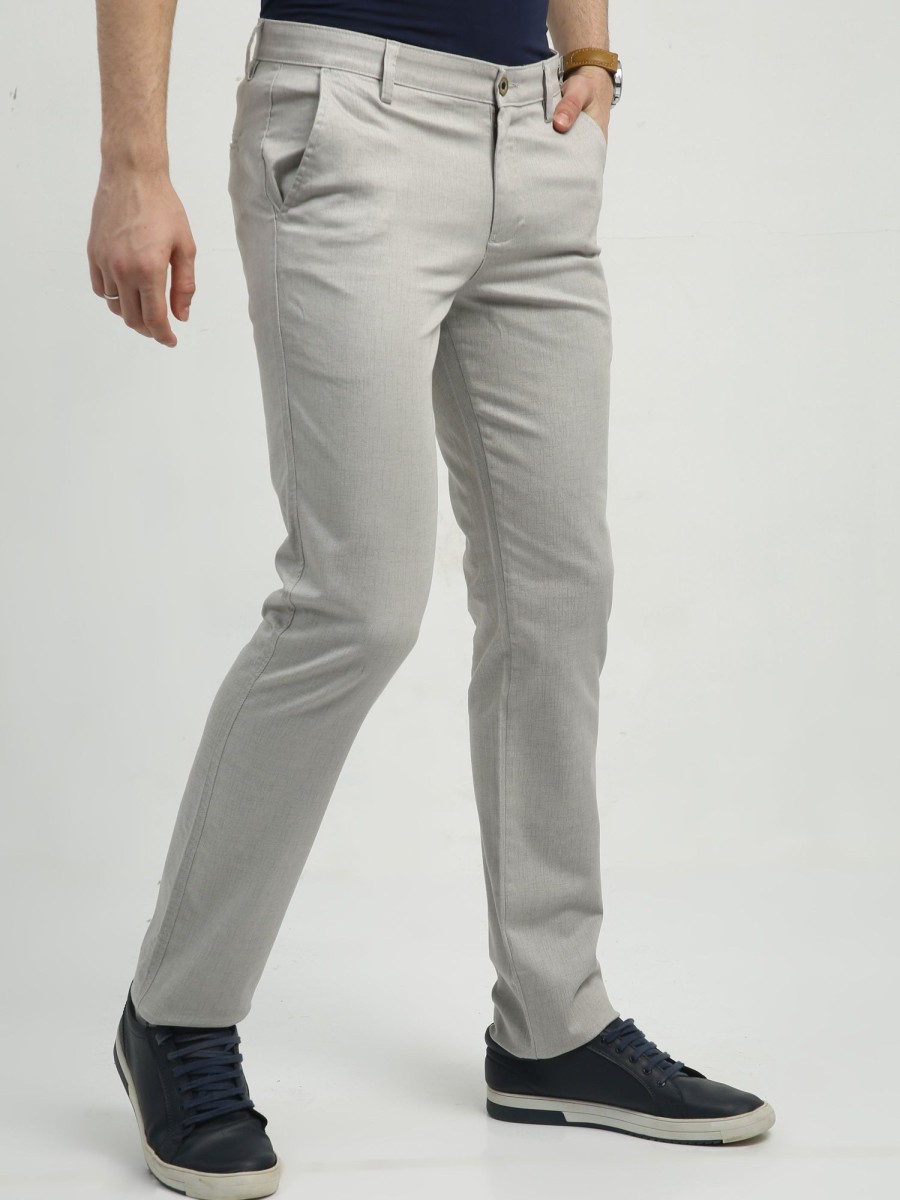 Trousers Classic Polo | Classic Polo Men'S Chiseled Fit Cotton Trousers | Tbo2-30 B-Crm-Cf-Ly