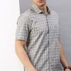 Shirts Classic Polo | Classic Polo Men'S Cotton Half Sleeve Checked Slim Fit Polo Neck Multicolur Woven Shirt | So1-66 A