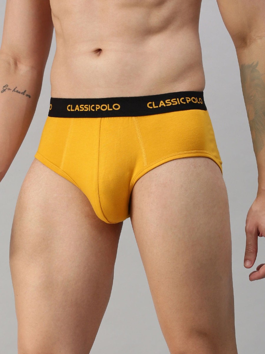 Innerwear Classic Polo | Classic Polo Men'S Modal Solid Briefs | Scarce - Multicolor (Pack Of 3)