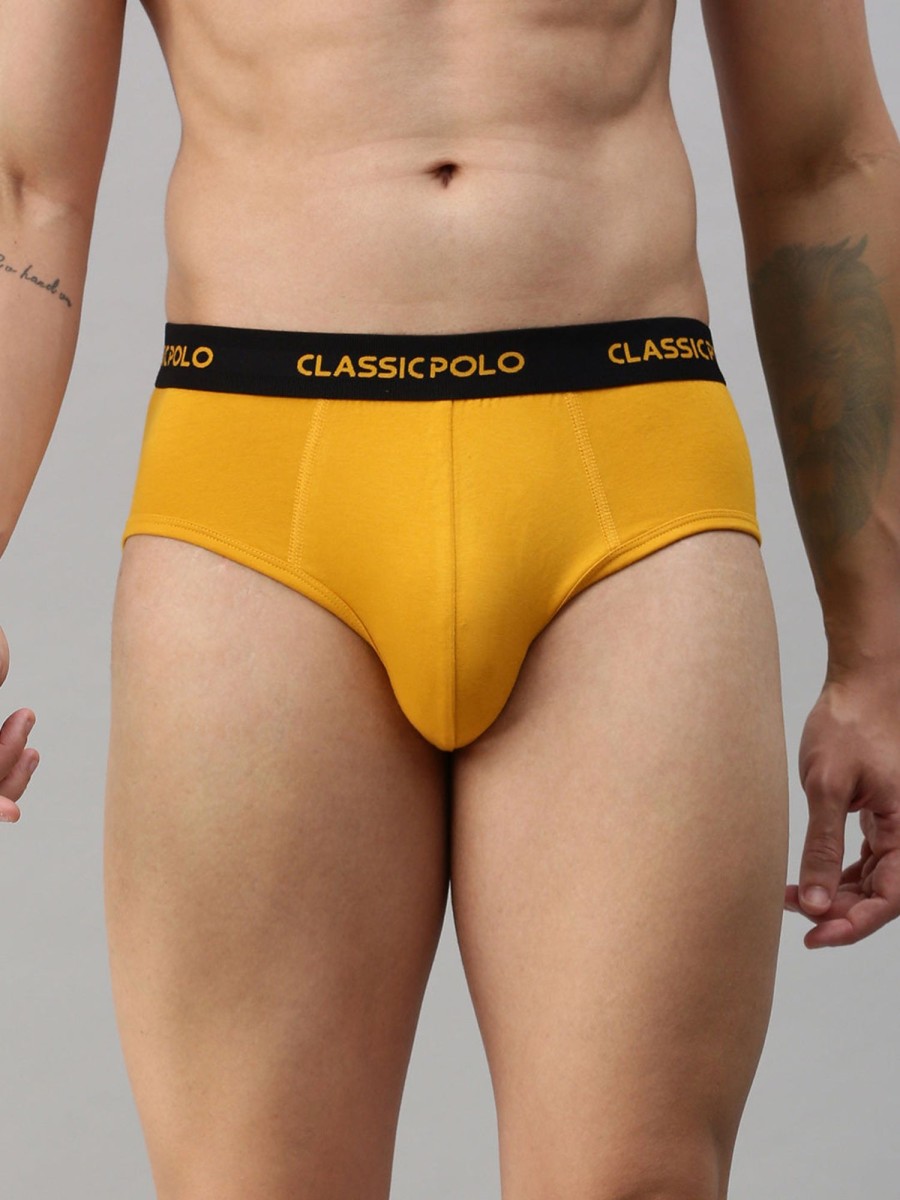 Innerwear Classic Polo | Classic Polo Men'S Modal Solid Brief | Scarce - Yellow