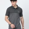 T-Shirts Classic Polo | Classic Polo Mens Cotton Half Sleeves Color Blocked Slim Fit Polo Neck Grey Color T-Shirt | Prm - 775 H Sf P