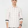 Shirts Classic Polo | Classic Polo Mens Cotton Full Sleeve Checked Slim Fit Polo Neck Pink Color Woven Shirt | So1-96 A-Fs-Chk