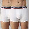 Innerwear Classic Polo | Classic Polo Men'S Modal Solid Trunks | Glance - White (Pack Of 2)