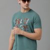 T-Shirts Classic Polo | Classic Polo Men'S Cotton Half Sleeve Printed Slim Fit Round Neck Grey Color T-Shirt | Baleno - 497 B