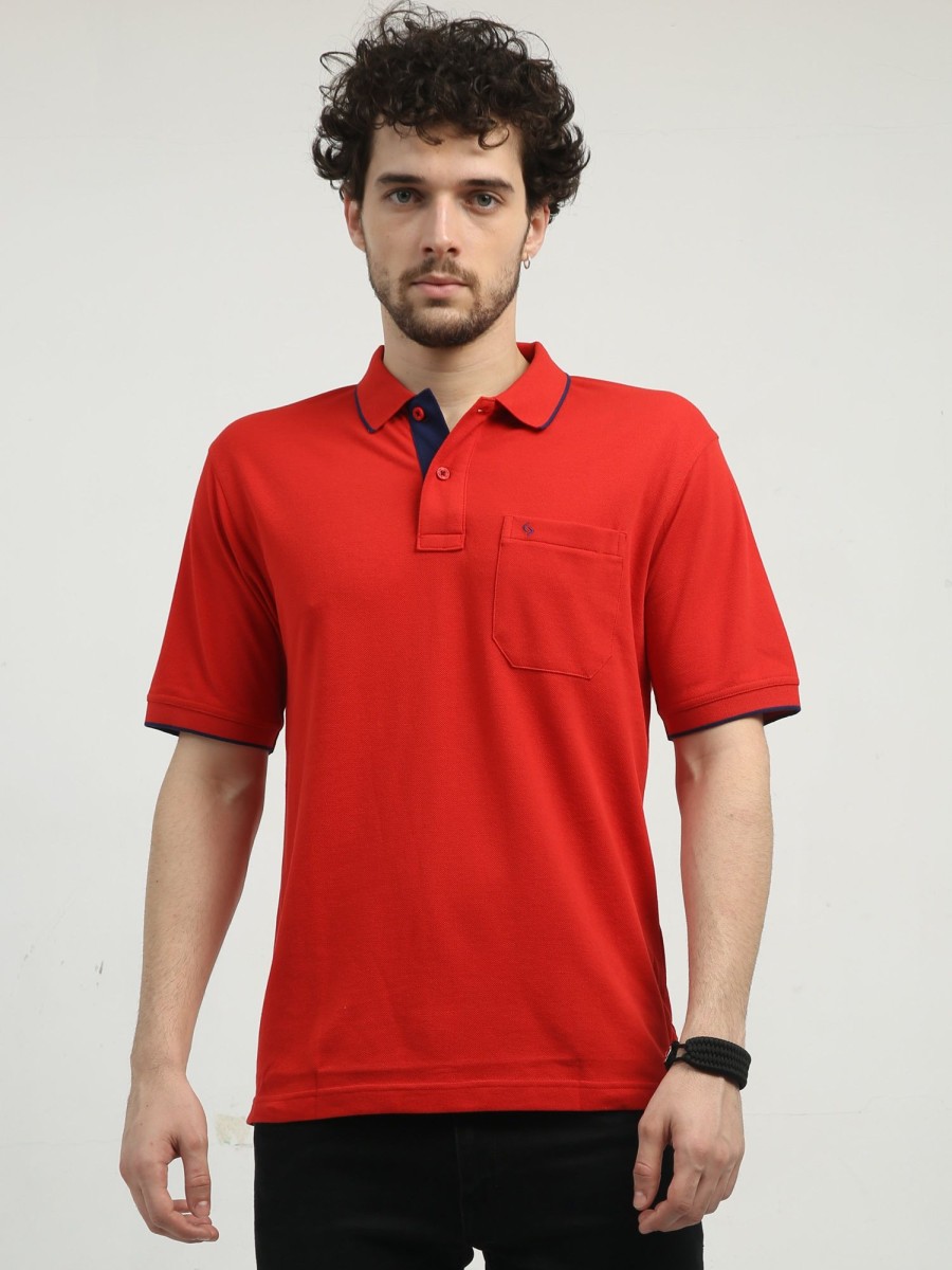 T-Shirts Classic Polo | Classic Polo Men'S Polo Neck Half Sleeve Authentic Fit Cotton T Shirt | Toy-Nova-Salsa Af P