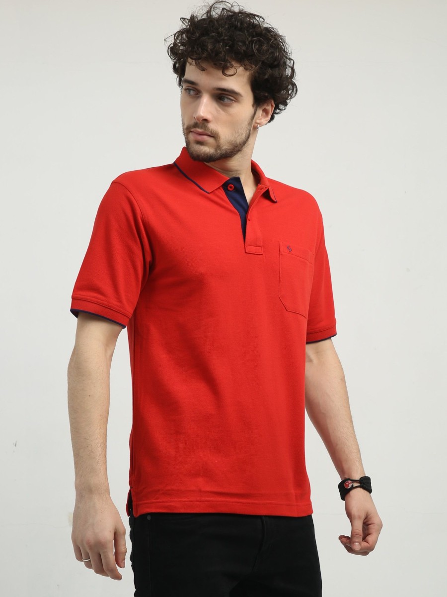 T-Shirts Classic Polo | Classic Polo Men'S Polo Neck Half Sleeve Authentic Fit Cotton T Shirt | Toy-Nova-Salsa Af P