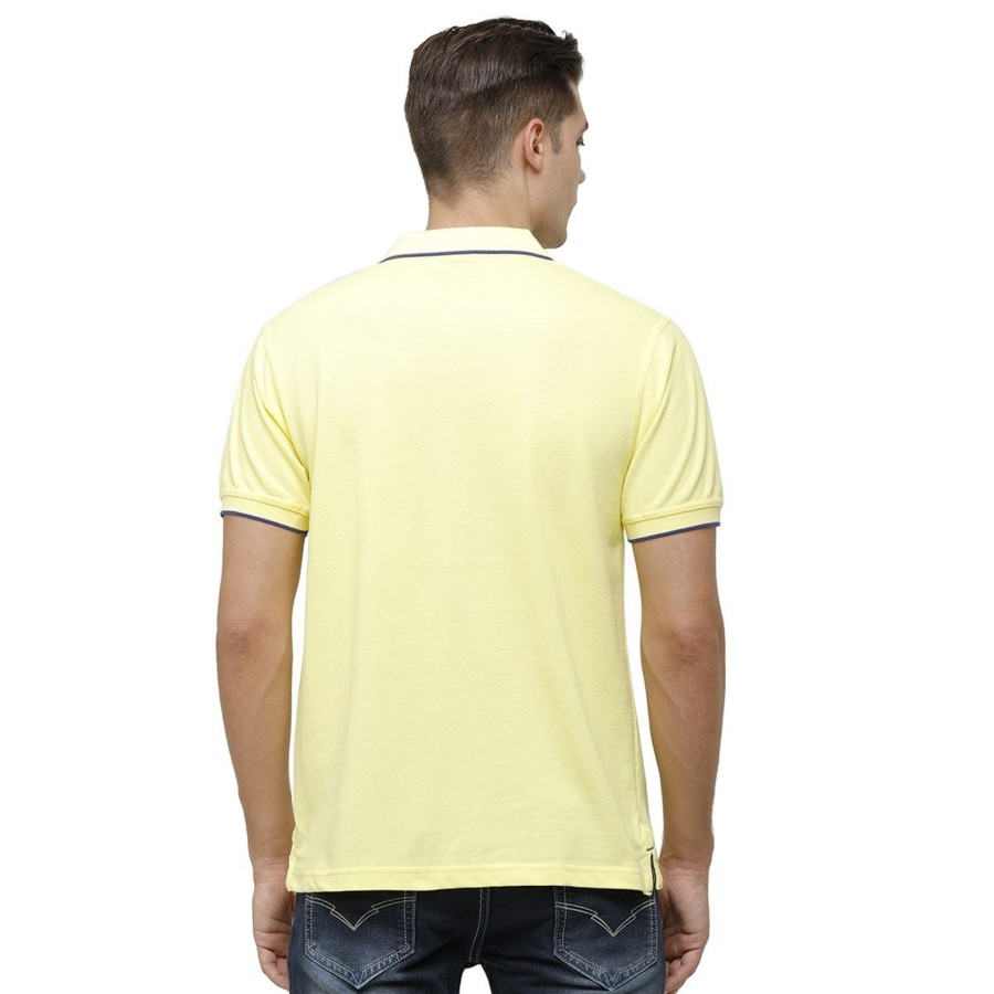 T-Shirts Classic Polo | Classic Polo Men'S Smart Double Pique Polo Half Sleeve Authentic Fit T-Shirt | Nova - Yellow