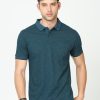 T-Shirts Classic Polo | Classic Polo Mens Cotton Half Sleeves Floral Slim Fit Polo Neck Blue Color T-Shirt | Beau - 222 B Sf P