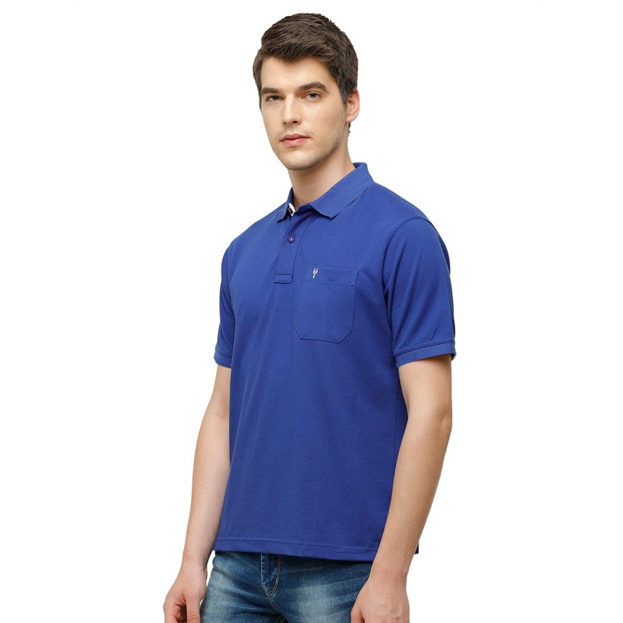 T-Shirts Classic Polo | Classic Polo Men'S Navy Blue Polo Neck Authentic Fit T-Shirt | 4Ssn 204