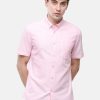 Shirts Classic Polo | Classic Polo Men'S Cotton Pink Solid Half Sleeve Shirt - Enzo-Pink-Mf-Hs