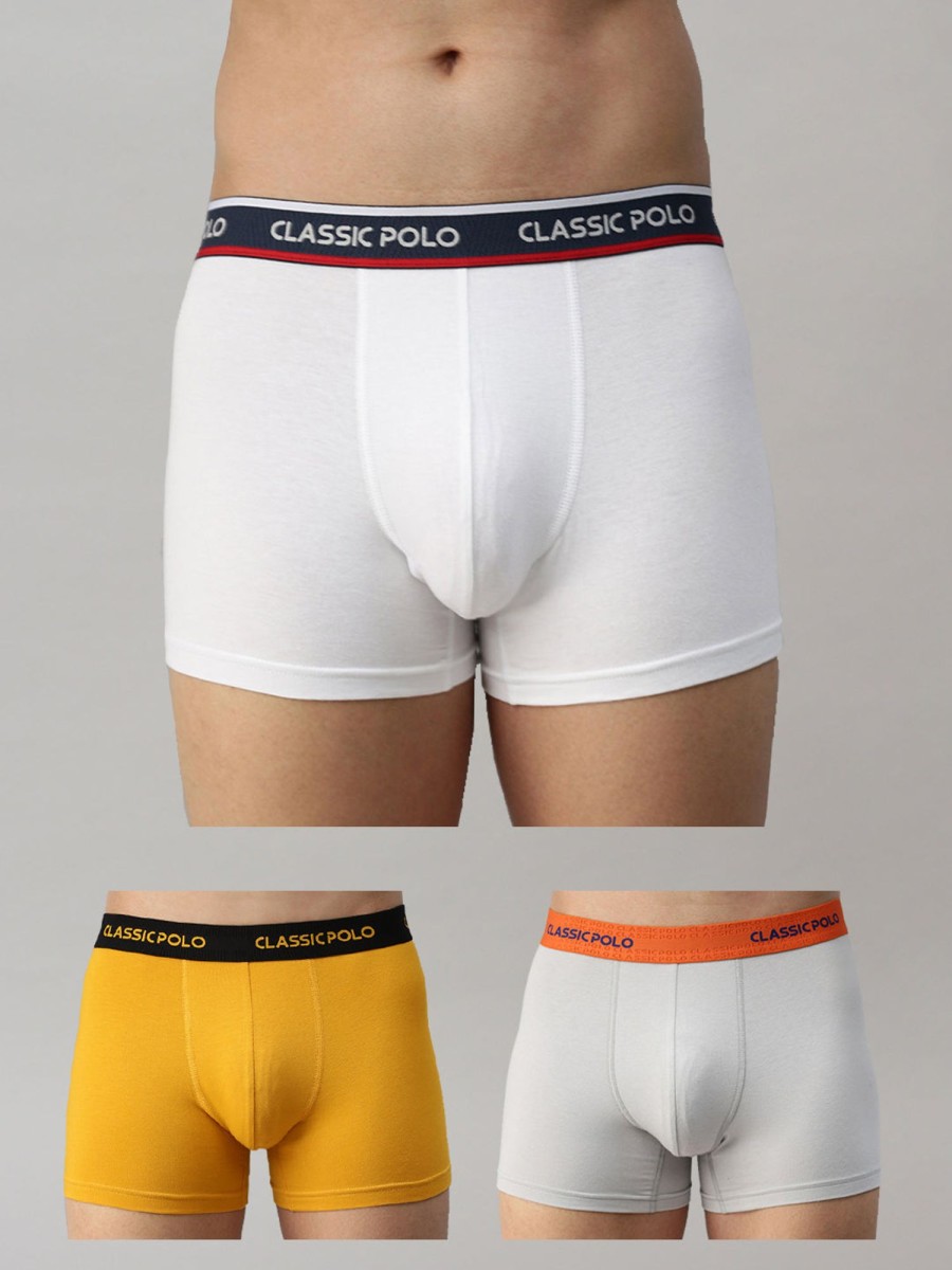 Innerwear Classic Polo | Classic Polo Men'S Modal Solid Trunks | Glance - Multicolor (Pack Of 3)