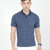 T-Shirts Classic Polo | Classic Polo Mens Casual Navy Blue Striped Cotton T-Shirt | F-Feeders - 110 A Af P