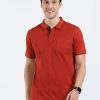 T-Shirts Classic Polo | Classic Polo Mens Cotton Half Sleeves Floral Slim Fit Polo Neck Red Color T-Shirt | Bello - 225 A Sf P