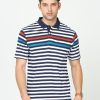 T-Shirts Classic Polo | Classic Polo Mens Cotton Half Sleeves Striped Authentic Fit Polo Neck White Color T-Shirt | Avon - 550 A Af P