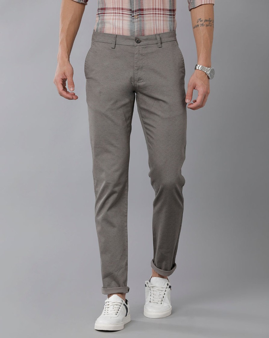 Trousers Classic Polo | Classic Polo Men'S 100% Cotton Moderate Fit Solid Grey Color Trouser | To1-37 C-Gry