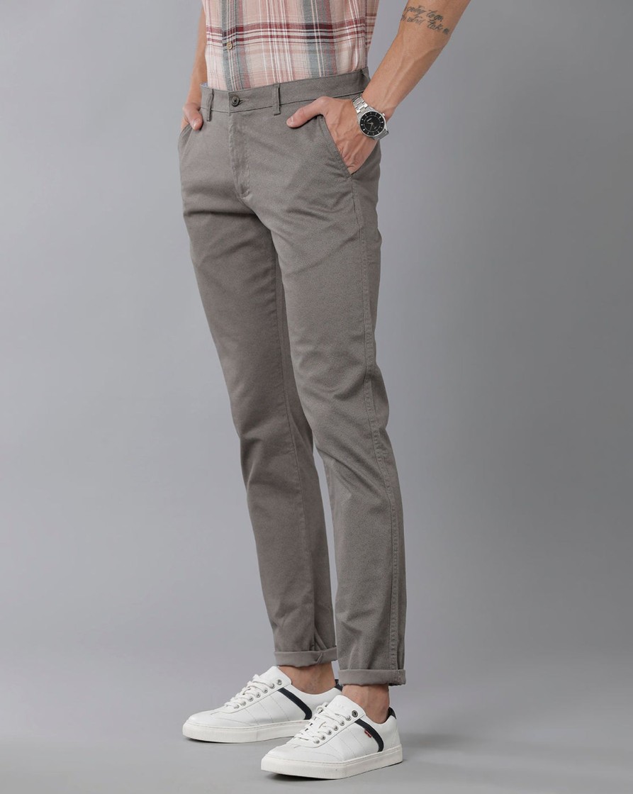 Trousers Classic Polo | Classic Polo Men'S 100% Cotton Moderate Fit Solid Grey Color Trouser | To1-37 C-Gry