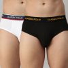 Innerwear Classic Polo | Classic Polo Men'S Modal Solid Briefs | Scarce - White & Black (Pack Of 2)