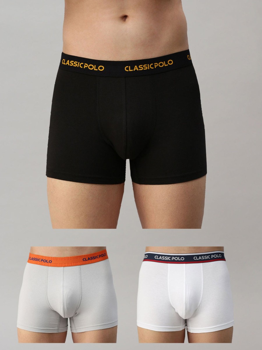 Innerwear Classic Polo | Classic Polo Men'S Modal Solid Trunks | Glance - Multicolor (Pack Of 3)