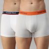 Innerwear Classic Polo | Classic Polo Men'S Modal Solid Trunks | Glance - White & Grey (Pack Of 2)