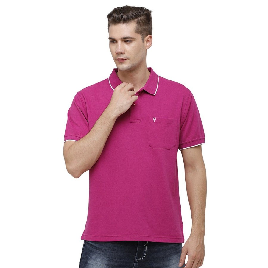 T-Shirts Classic Polo | Classic Polo Men'S Smart Double Pique Polo Half Sleeve Authentic Fit T-Shirt | Nova - Fuchea