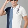 T-Shirts CP BRO | Cp Bro Men'S Cotton Color Block Half Sleeve Slim Fit Polo Neck Multicolor T-Shirt | Brp - 356 B