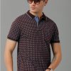 T-Shirts Classic Polo | Classic Polo Men'S Cotton Half Sleeve Printed Slim Fit Polo Neck Brown Color T-Shirt | Beau - 203 B