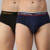 Innerwear Classic Polo | Classic Polo Men'S Modal Solid Briefs | Scarce - Black & Blue (Pack Of 2)